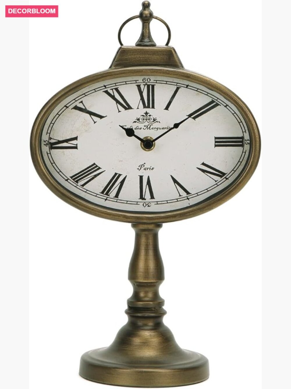 Vintage Retro Mantel Clock Silent Non-Ticking Battery Operated Desk Table Clock